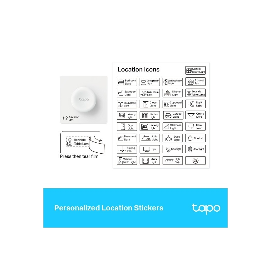 TP-Link - Išmanus jutiklinis dimeris 1xCR2032