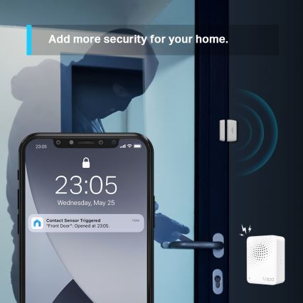 TP-Link - Išmanus kontaktinis jutiklis 1xCR2032 Wi-Fi