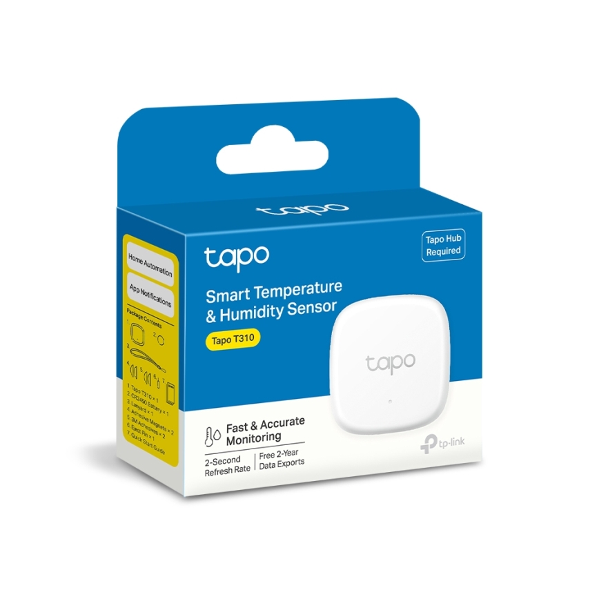 TP-Link - Išmanus temperatūros ir drėgmės jutiklis 1xCR2450 Wi-Fi