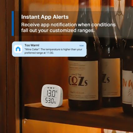 TP-Link - Išmanus temperatūros ir drėgmės matuoklis 2xAAA