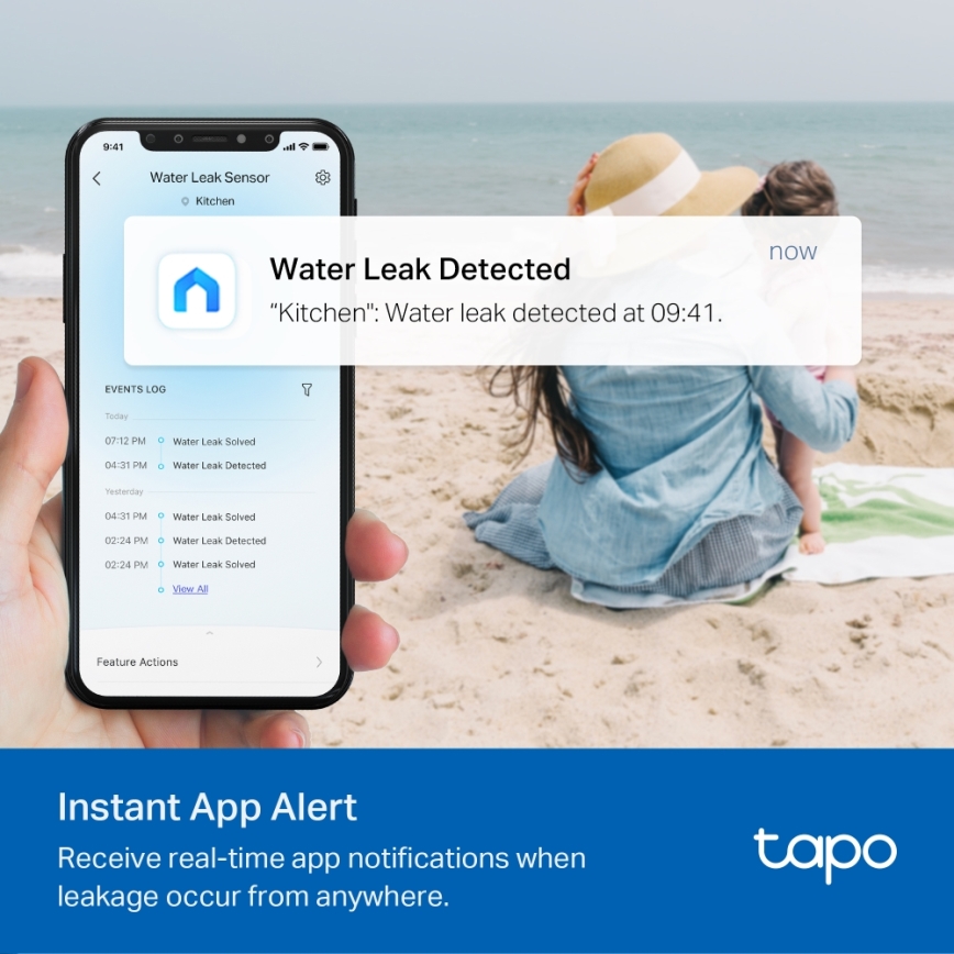 TP-Link - Išmanus vandens nuotėkio jutiklis 2xAAA