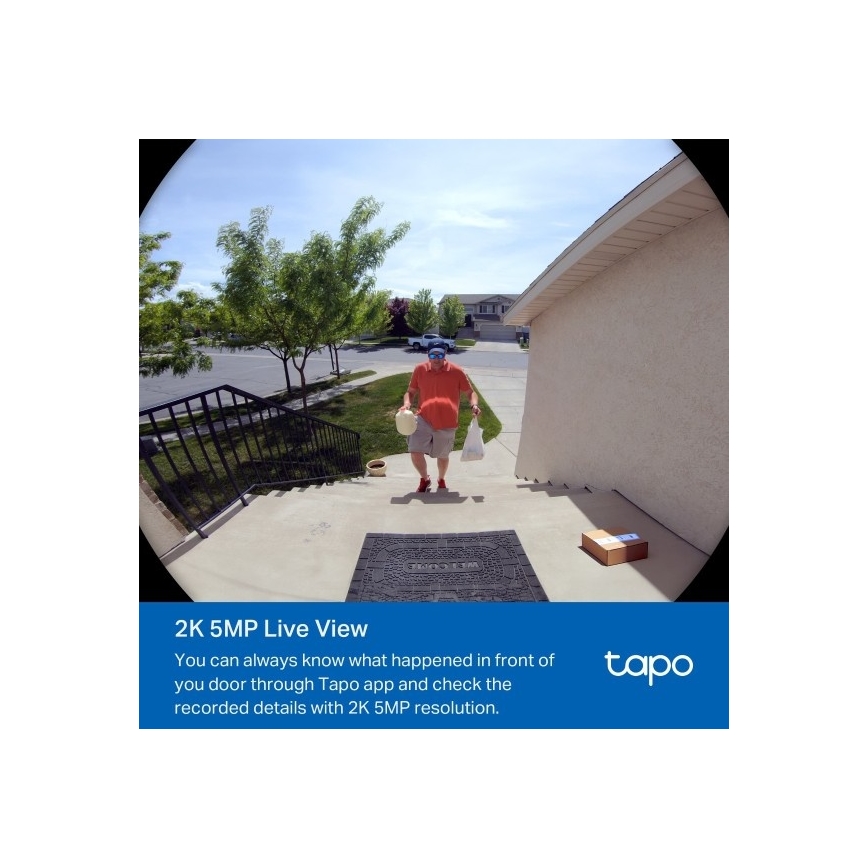 TP-Link - Išmanusis durų vaizdo skambutis 2K 10000 mAh IP66 Wi-Fi Tuya