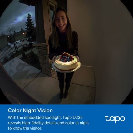 TP-Link - Išmanusis durų vaizdo skambutis 2K 10000 mAh IP66 Wi-Fi Tuya