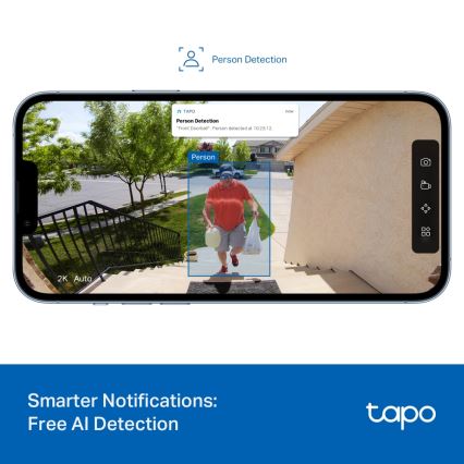 TP-Link - Išmanusis mini vaizdo durų skambutis su Wi-Fi