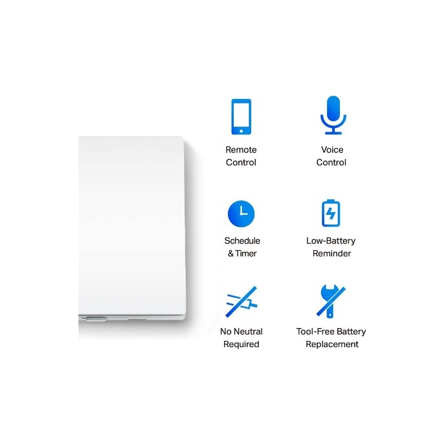 TP-Link - Išmanusis šviesos jungiklis 2xAAA Wi-Fi