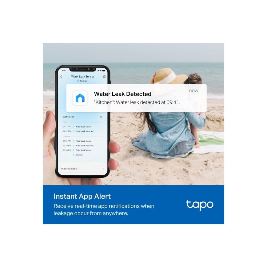 TP-Link - Išmanusis vandens nuotėkio jutiklis 2xAAA