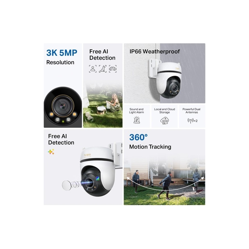 TP-Link - Lauko kamera IP66 Wi-Fi