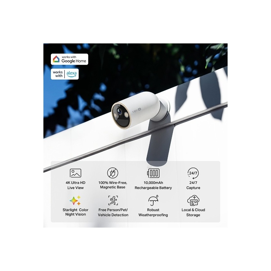 TP-Link - Lauko kamera su judesio jutikliu, 10000 mAh, IP66, Wi‑Fi