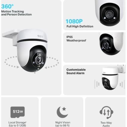 TP-Link - Lauko kamera su judesio jutikliu IP65 Wi-Fi