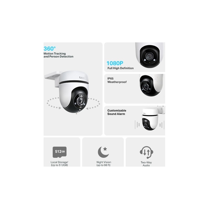 TP-Link - Lauko kamera su judesio jutikliu IP65 Wi-Fi