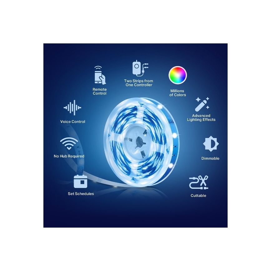 TP-Link - LED RGBW reguliuojama juosta 5 m LED/20,5W/230V Wi-Fi