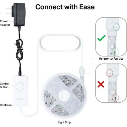 TP-Link - reguliuojama LED RGBW juosta 5 m LED/13W/230V Wi-Fi