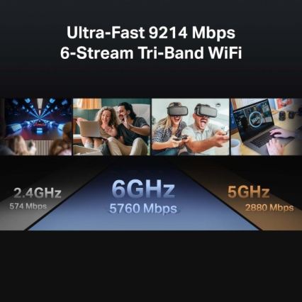 TP-Link - Trijų juostų Wi-Fi 7 maršrutizatorius Archer BE550