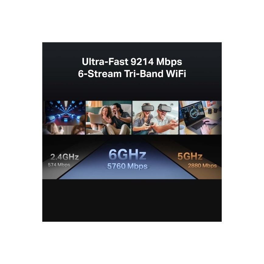 TP-Link - Trijų juostų Wi-Fi 7 maršrutizatorius Archer BE550