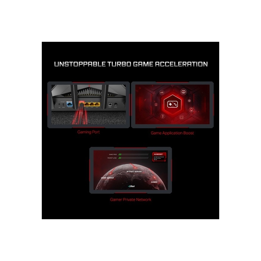 TP-Link - Žaidimų klasės dviejų juostų Wi-Fi 7 maršrutizatorius