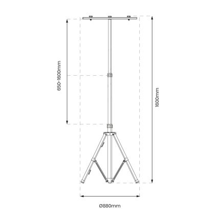 Trikojis LED prožektoriams 1,6m