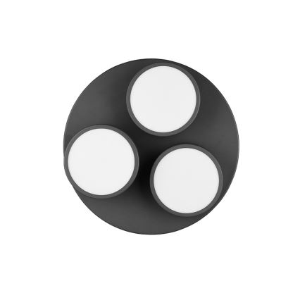 Trio - dimeriuojamas LED lubinis šviestuvas FRANKLIN 3xLED/8,5W/230V 3000K skersmuo 35 cm juodas