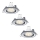 TRIO - KOMPLEKTAS 3x LED Pritemdomas įleidžiamas lubinis šviestuvas LED/5,5W/230V