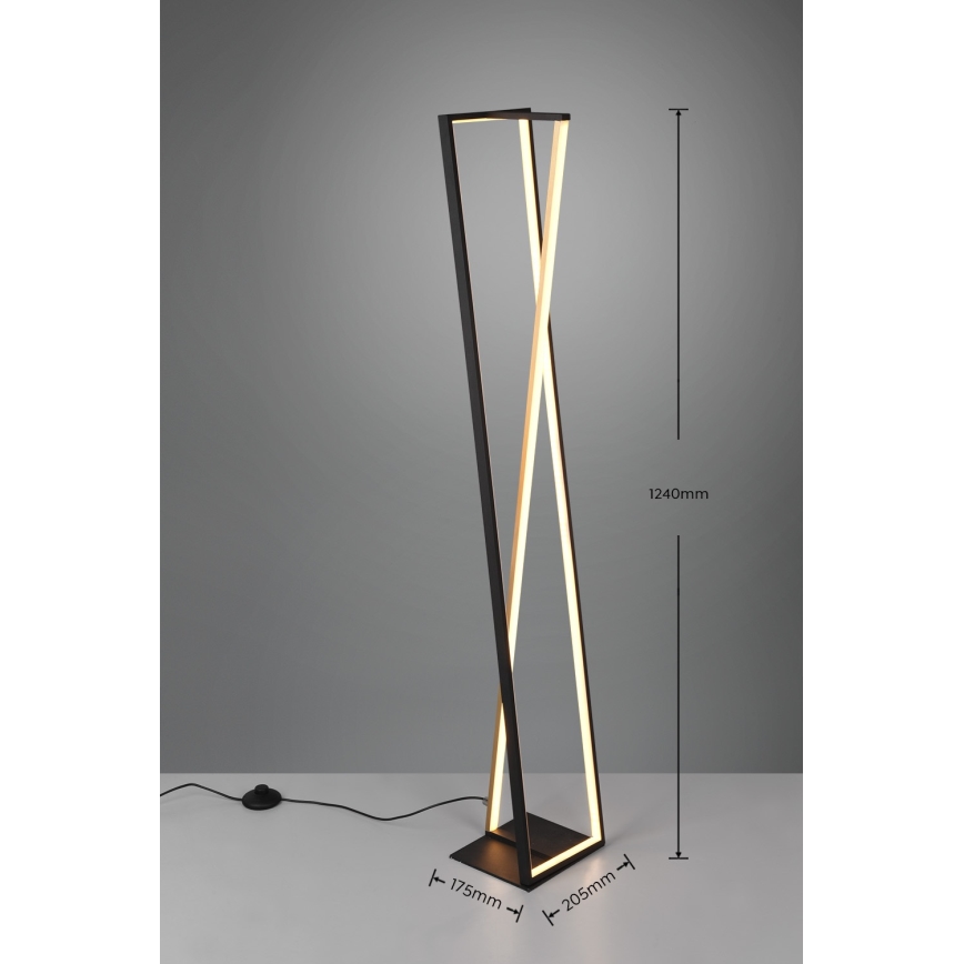 Trio - dimeriuojama LED grindinė lempa EDGE LED/26W/230V 2300/3000/4000K juoda/auksinė