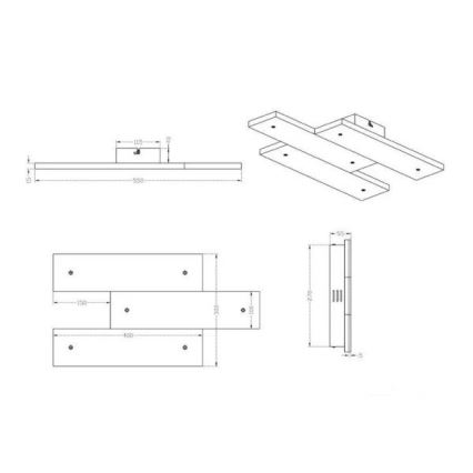 Trio - LED lubinis šviestuvas DENVER 3xLED/10W/230