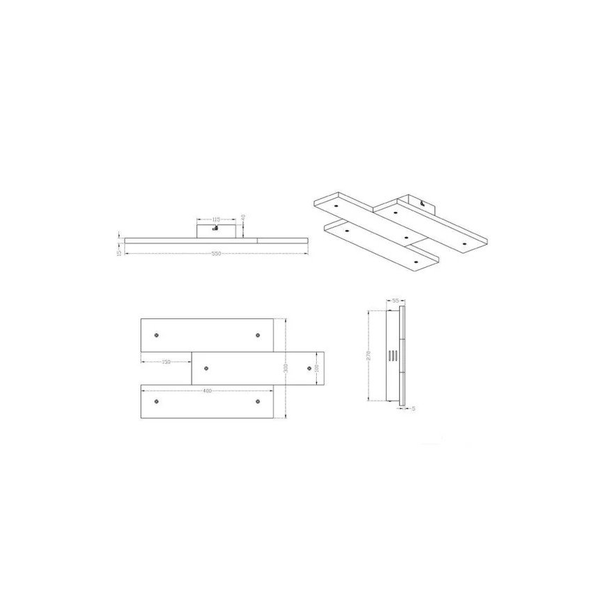 Trio - LED lubinis šviestuvas DENVER 3xLED/10W/230