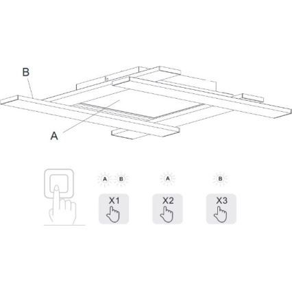 Trio - LED Reguliuojamas lubinis šviestuvas BELFAST LED/18W/230V + LED/14W/230V 4000K