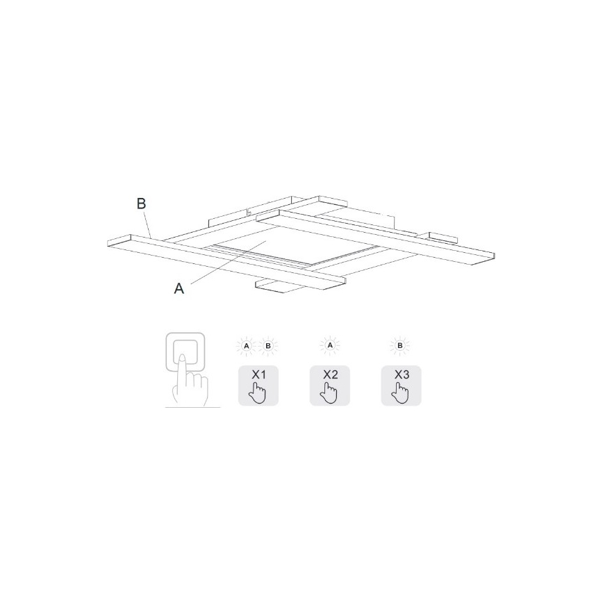 Trio - LED Reguliuojamas lubinis šviestuvas BELFAST LED/18W/230V + LED/14W/230V 4000K