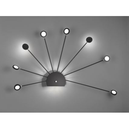 Trio - LED Reguliuojamas sieninis šviestuvas PEACOCK 9xLED/2,6W/230V juodas