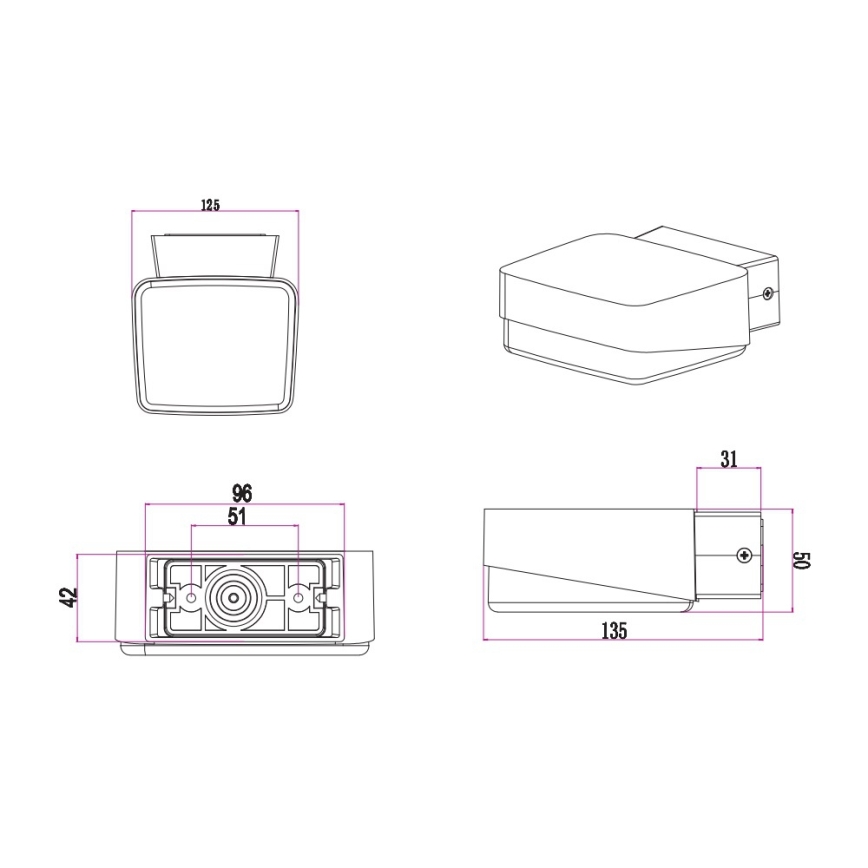 Trio - LED sieninis lauko šviestuvas JUBA LED/10W/230V IP65