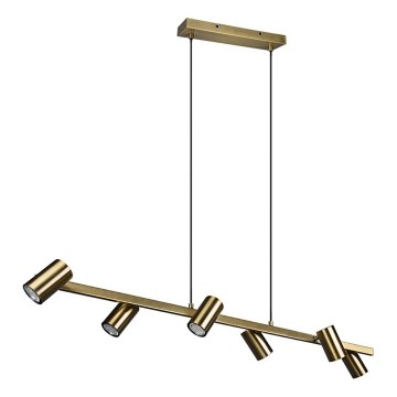 Trio - Pakabinamas šviestuvas ant laido MARLEY 6xGU10/35W/230V, žalvario spalva