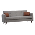 Trivietė išskleidžiama sofa KORFU, šviesiai pilka