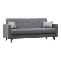 Trivietė išskleidžiama sofa-lova KORFU, tamsiai pilka