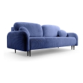 Trivietė sulankstoma sofa su apmušalais CLOUDY mėlyna