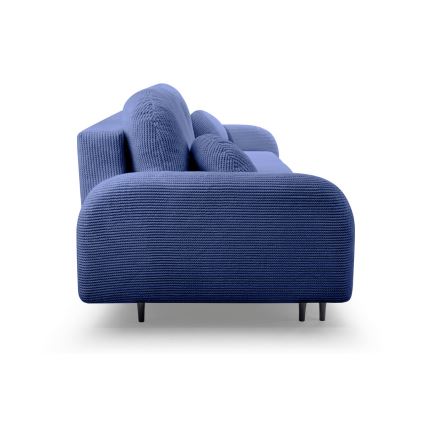 Trivietė sulankstoma sofa su apmušalais CLOUDY mėlyna