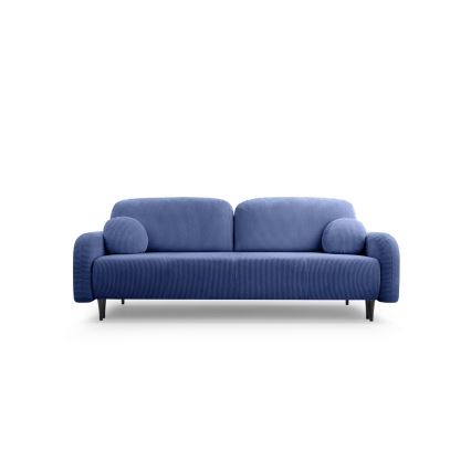 Trivietė sulankstoma sofa su apmušalais CLOUDY mėlyna