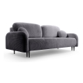 Trivietė sulankstoma sofa su apmušalais CLOUDY pilka
