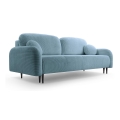 Trivietė sulankstoma sofa su apmušalais CLOUDY žalia