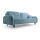 Trivietė sulankstoma sofa su apmušalais CLOUDY žalia