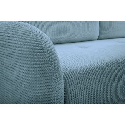 Trivietė sulankstoma sofa su apmušalais CLOUDY žalia