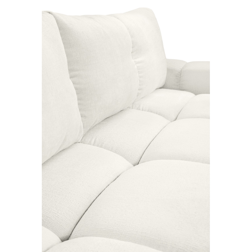 Trivietė sulankstoma sofa su apmušalais su sandėliavimo vieta ALMADA smėlio spalva