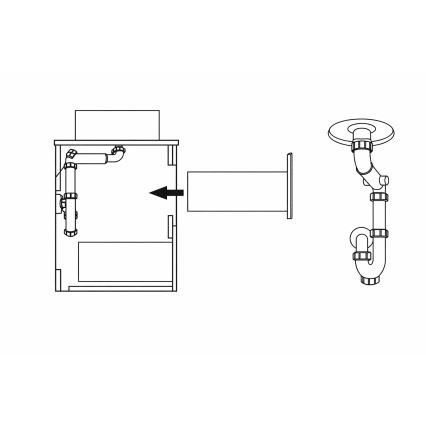 TRONDHEIM vonios spintelė po praustuvu, 90 cm, juoda