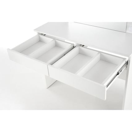 Tualetinis staliukas su LED apšvietimu HOLLYWOOD 140x94 cm, baltas