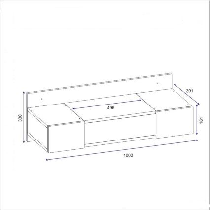 Tualetinis staliukas ZAKKUM 33x100 cm smėlio spalvos