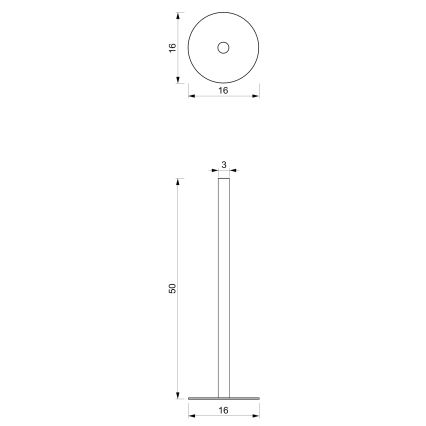 Tualeto popieriaus laikiklis 51 cm baltas