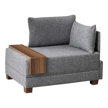 TULA kampinis fotelis, pilkas, dešininė versija