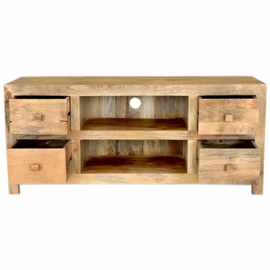 TV stalas HINA 60x140 cm medžio masyvo/mango medis