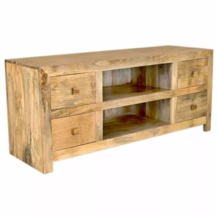 TV stalas HINA 60x140 cm medžio masyvo/mango medis