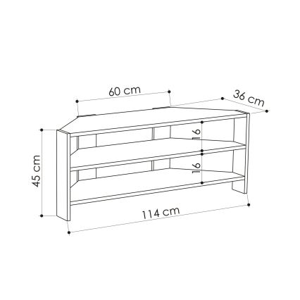TV stalas THALES 45x114 cm ąžuolas