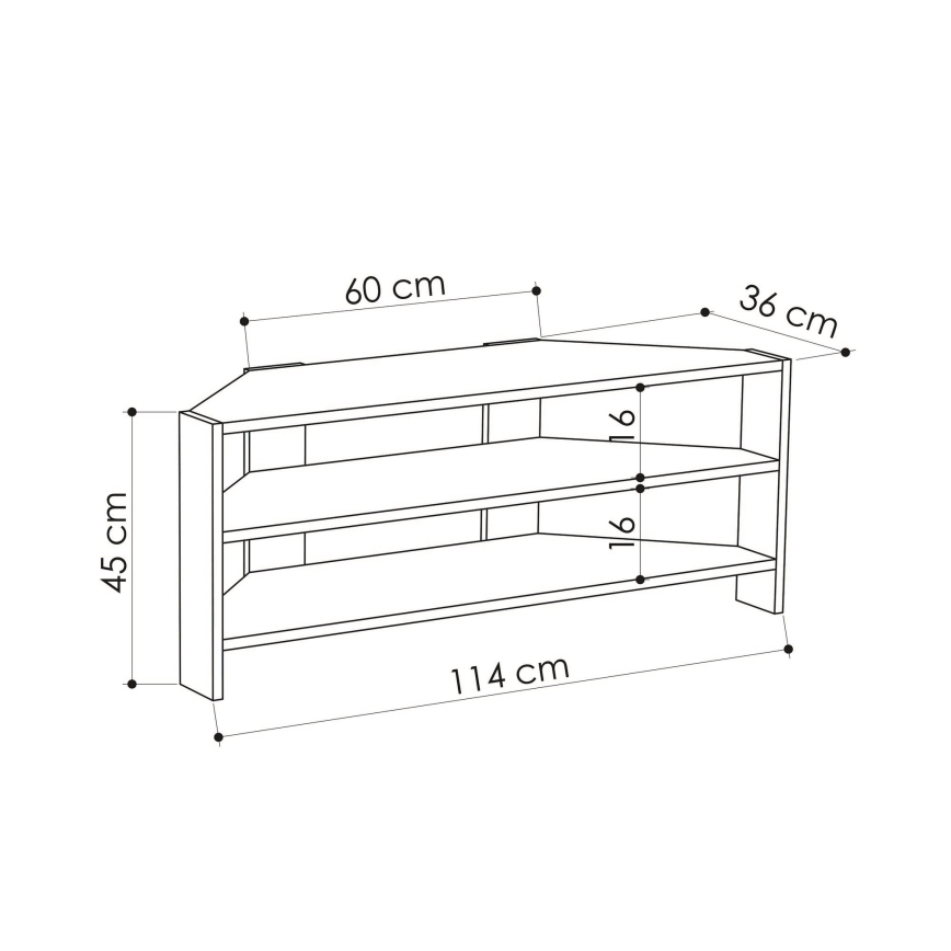 TV stalas THALES 45x114 cm ąžuolas