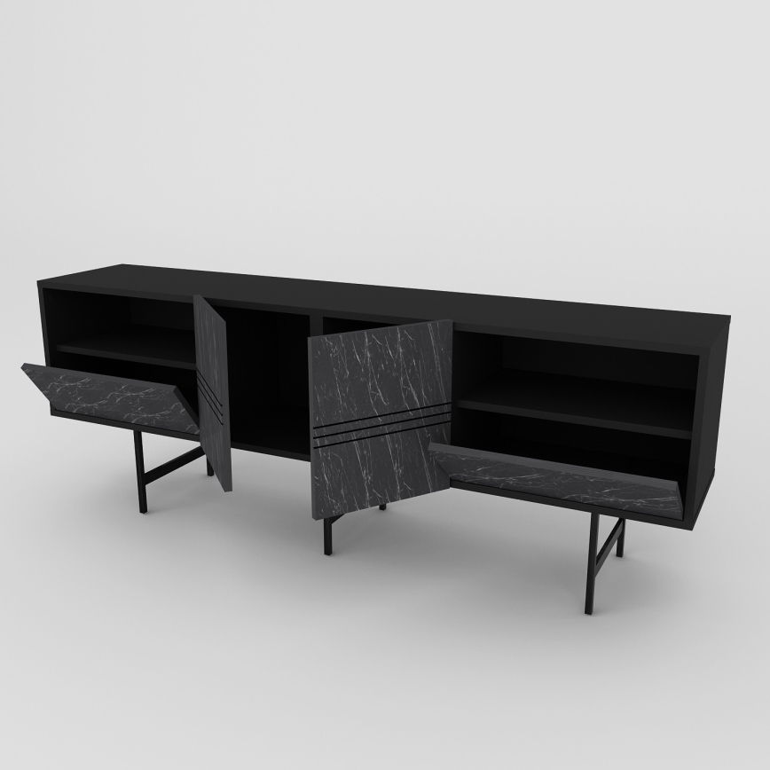 TV staliukas DERIN 65x180 cm juodas
